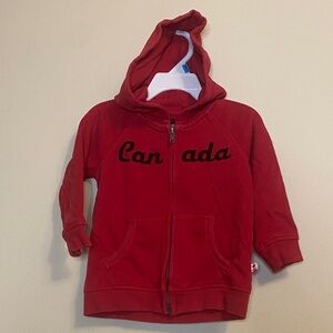 Kids Red Canada Hoodie